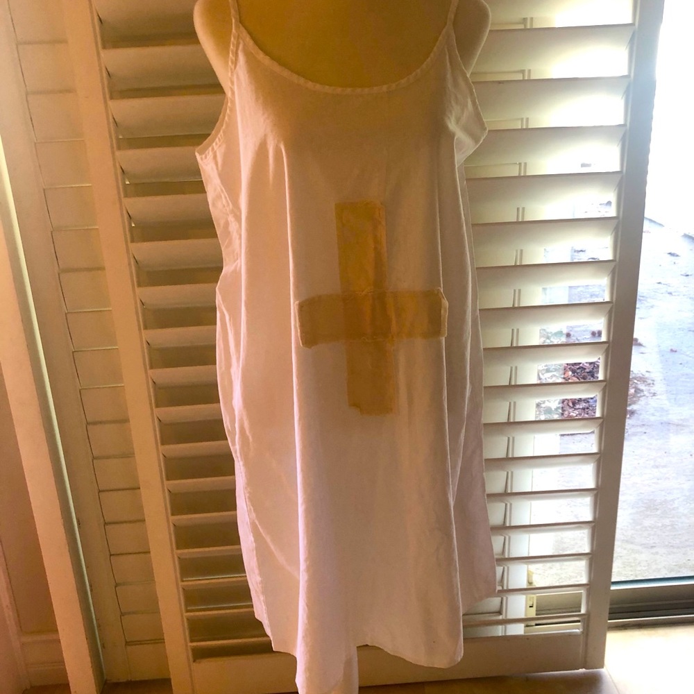 Linen Spaghetti Strap Dress